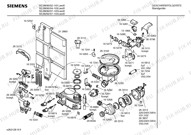 Схема №2 SE28292 OPTIMA 282 с изображением Передняя панель для посудомойки Siemens 00299004