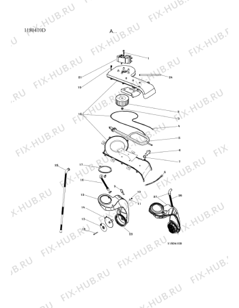 Схема №2 WT 1475 E с изображением Клавиша для стиралки Whirlpool 488000304376