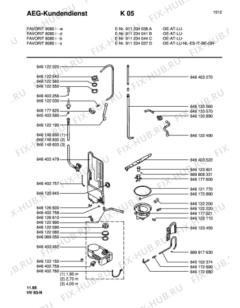 Взрыв-схема посудомоечной машины Aeg FAV8080I-B - Схема узла Water softener 066