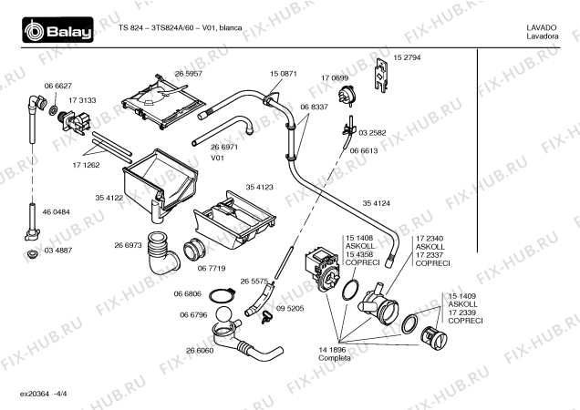 Схема №1 3TI828A TI828 с изображением Кабель для стиралки Bosch 00481637