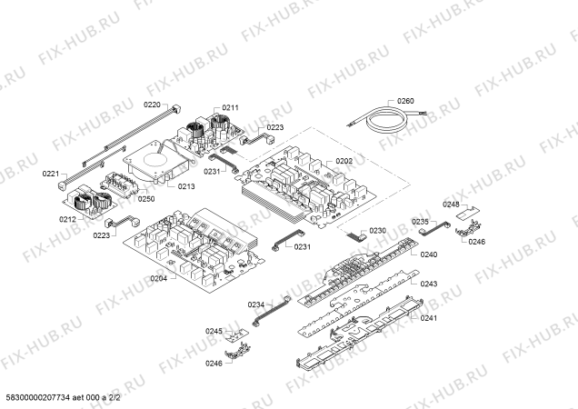 Взрыв-схема плиты (духовки) Bosch PXY801DW4E - Схема узла 02