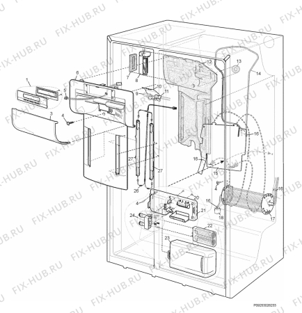 Взрыв-схема холодильника Rex Electrolux RS607ENF - Схема узла Section 4