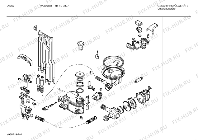 Взрыв-схема посудомоечной машины Atag SGVATE1 VA300I5U - Схема узла 04