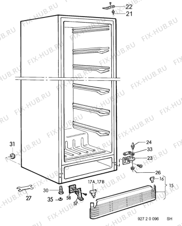 Взрыв-схема холодильника Husqvarna Electrolux GM160KS - Схема узла C10 Cabinet