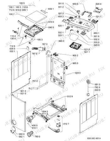 Схема №1 AWE 8730 с изображением Микромодуль для стиралки Whirlpool 481075165156