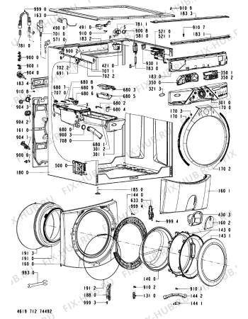 Схема №2 WAB 1211 SW с изображением Всякое для стиральной машины Whirlpool 481010370513