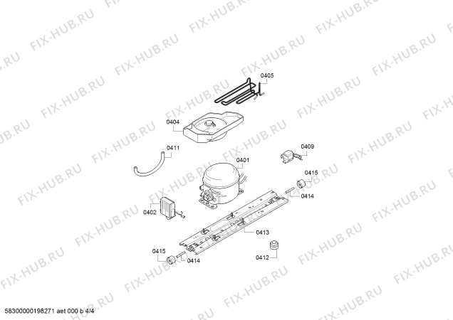 Взрыв-схема холодильника Bosch KGF39EI46 Bosch - Схема узла 04