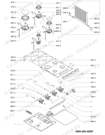 Схема №1 AKL710NB5 (F091790) с изображением Наставление для плиты (духовки) Indesit C00359037