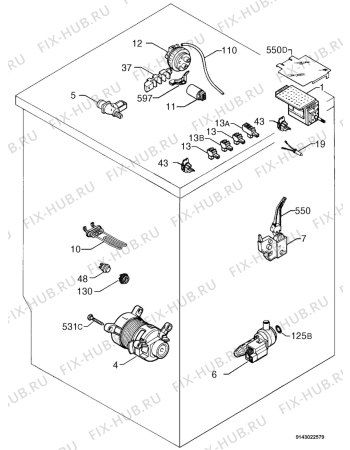 Взрыв-схема стиральной машины Zanussi ZWD2100 - Схема узла Electrical equipment 268