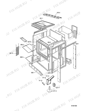 Схема №2 ACM 291 GRN с изображением Уплотнение для плиты (духовки) Whirlpool 481953258278