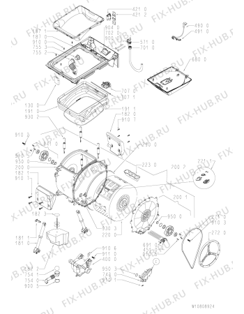 Схема №1 WAT Prime 550 SD с изображением Декоративная панель для стиралки Whirlpool 481010817143