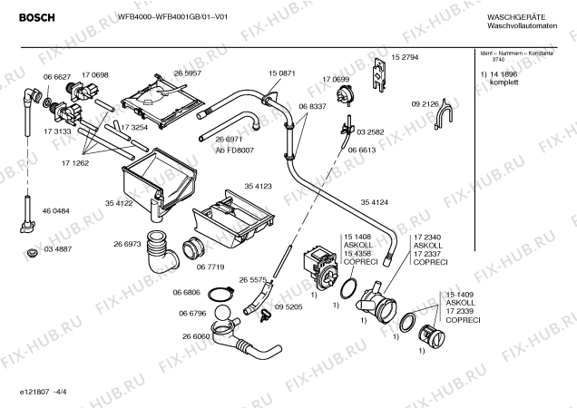 Взрыв-схема стиральной машины Bosch WFB4001GB - Схема узла 04