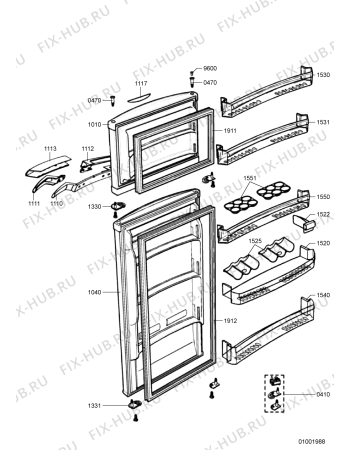 Схема №2 ARC 4020/IX с изображением Панель управления для холодильной камеры Whirlpool 480132100942