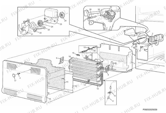 Взрыв-схема холодильника Electrolux ENB5298X-REBR - Схема узла Section 3