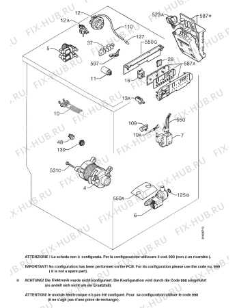 Взрыв-схема стиральной машины Privileg 024813 8 - Схема узла Electrical equipment 268