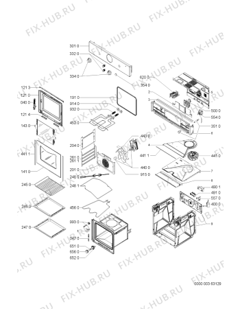 Схема №1 AKP 245 IX с изображением Обшивка для духового шкафа Whirlpool 481245248769