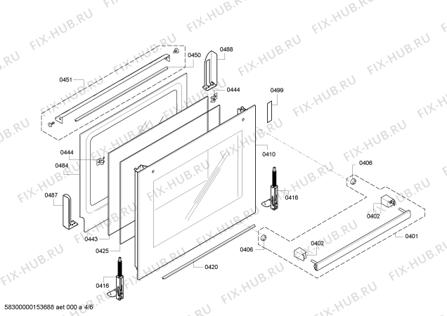 Схема №4 HBA74S420E Horno.BO.py.2d.b4.E3_CoT.pt_bsc.blanc с изображением Резиновая ножка для плиты (духовки) Bosch 00615245