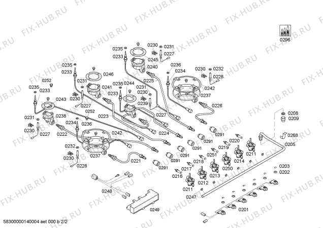 Взрыв-схема плиты (духовки) Bosch PCT915B90V ENC.4G+2W MEDIA 90F - Схема узла 02