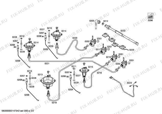 Схема №1 OCA553 с изображением Столешница для плиты (духовки) Bosch 00249477