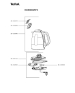 Схема №1 KI240D60/87A с изображением Корпусная деталь для чайника (термопота) Tefal SS-207141