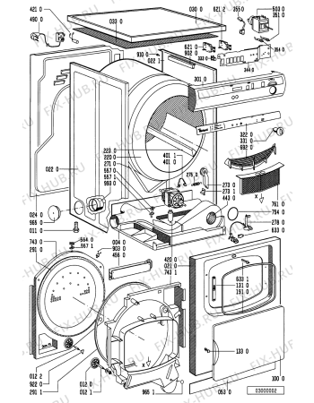 Схема №1 AWZ420 AWZ 420/EU с изображением Обшивка для сушилки Whirlpool 481245219182