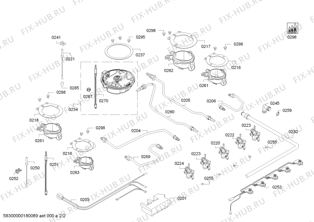 Взрыв-схема плиты (духовки) Bosch PCQ715B90V 4G+1W BO70F IH5 - Схема узла 02