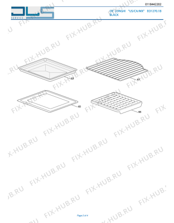 Схема №1 EO1270.1B BLACK с изображением Электропитание для плиты (духовки) DELONGHI 5011853508