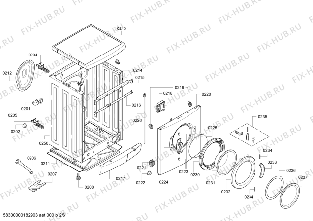 Взрыв-схема стиральной машины Siemens WM14E397NL iQ300 iSensoric - Схема узла 02