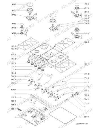 Схема №1 AKM 371/IX с изображением Подрешетка для электропечи Whirlpool 481231028051