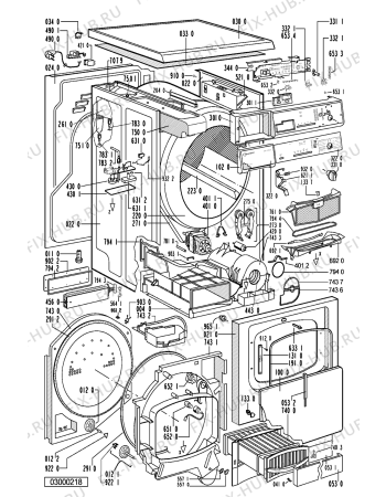 Схема №1 TRK 5822 с изображением Декоративная панель для электросушки Whirlpool 481245219918