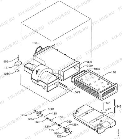 Взрыв-схема комплектующей Elektro Helios TK7019 - Схема узла Dryer 265