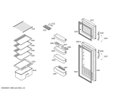 Схема №1 3FE2730N с изображением Дверь для холодильной камеры Bosch 00242344