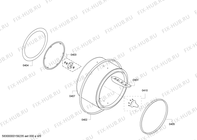 Взрыв-схема сушильной машины Bosch WTE84304FG Avantixx 7 - Схема узла 04