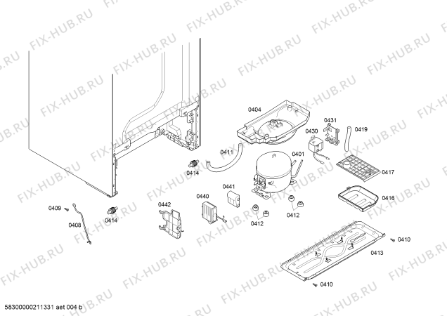 Схема №2 KG36NXW3A Siemens с изображением Изоляция для холодильной камеры Bosch 00717048