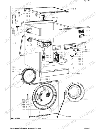 Схема №2 FWF81683WEEU с изображением Всякое для стиральной машины Whirlpool 488000525251