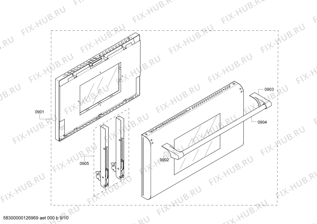 Схема №4 PC484GGEBS с изображением Плата для духового шкафа Bosch 00144547
