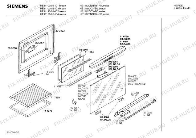 Схема №1 HE11100 с изображением Панель для плиты (духовки) Siemens 00278279