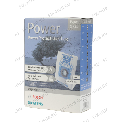 Набор мешков микроволокно (4шт) Type G ALL + фильтр BBZ41FGALL для пылесоса Bosch, Siemens 576863 для пылесоса Bosch 00576863 в гипермаркете Fix-Hub