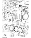 Схема №1 MFW 1312 AGW с изображением Люк и обрамление для стиральной машины Whirlpool 480111103459