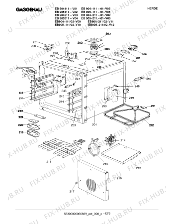 Схема №3 EB940110 с изображением Кольцевой тэн для электропечи Bosch 00098504