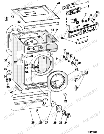 Схема №1 BHWMD742UK (F078614) с изображением Декоративная панель для стиралки Indesit C00295343