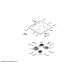 Схема №3 P1HCB48555 с изображением Стеклокерамика для электропечи Bosch 00245941