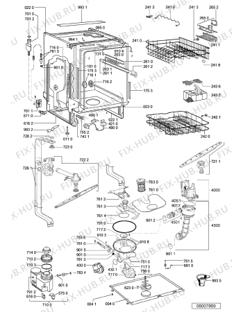 Схема №1 GSIK 6518 WS с изображением Панель для посудомойки Whirlpool 480140100664