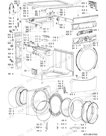 Схема №1 WFW9400SW04 с изображением Блок управления для стиралки Whirlpool 481223958069