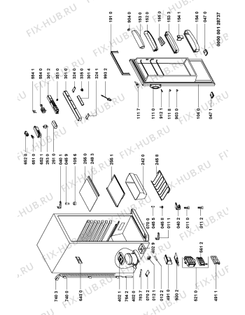 Схема №1 ARC 1740 с изображением Сосуд для холодильной камеры Whirlpool 481241879992