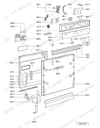 Схема №2 ADG 697 IX с изображением Обшивка для посудомоечной машины Whirlpool 481245373813