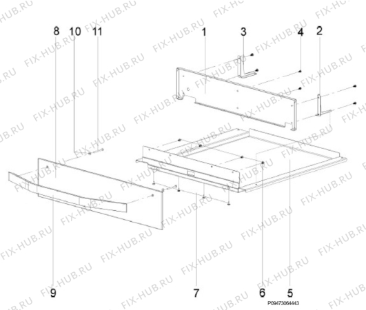 Взрыв-схема микроволновой печи John Lewis JLDR14 - Схема узла Section 4