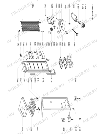 Схема №1 ARC 1610 с изображением Сенсорная панель для холодильной камеры Whirlpool 481246469077