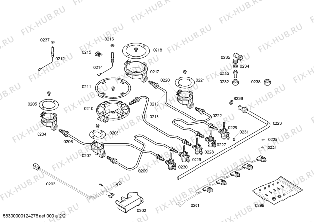 Схема №2 4EIX370B с изображением Варочная панель для плиты (духовки) Bosch 00478941