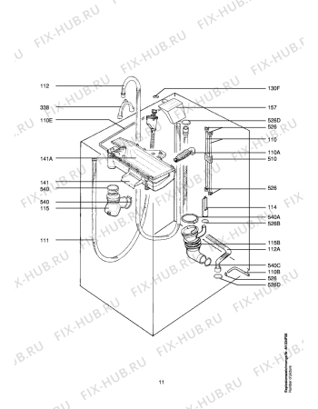 Схема №1 LAVCL S-W с изображением Гидрошланг для стиралки Aeg 1100991676